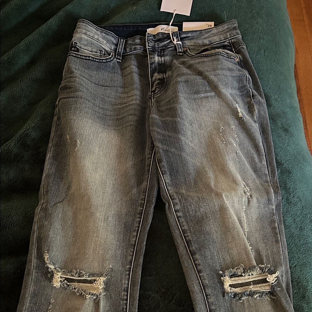 KanCan Distressed Gray Skinny Jeans